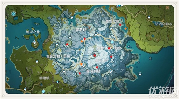 原神2.3版本雪山石碑在哪里 2.3雪山八个石碑位置介绍